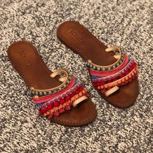 Schutz Colorful slide Sandal, Size 7.5